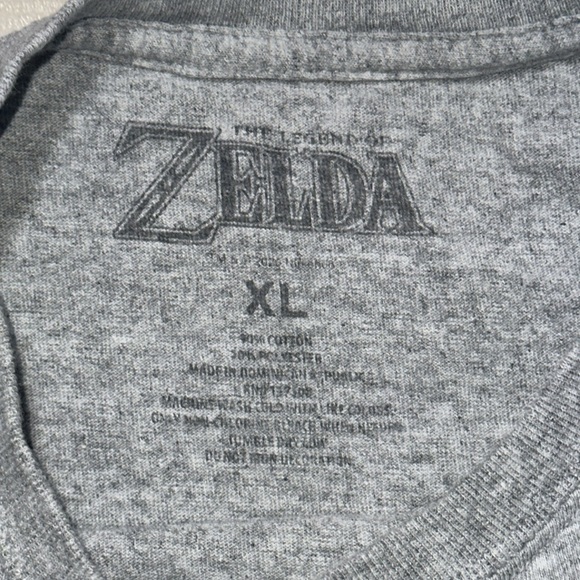 ZELDA Unisex Gray Graphic T-Shirt XL - Picture 4 of 4